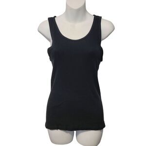 2/$20 Jockey Black 100% Cotton Tank Top Size: Small